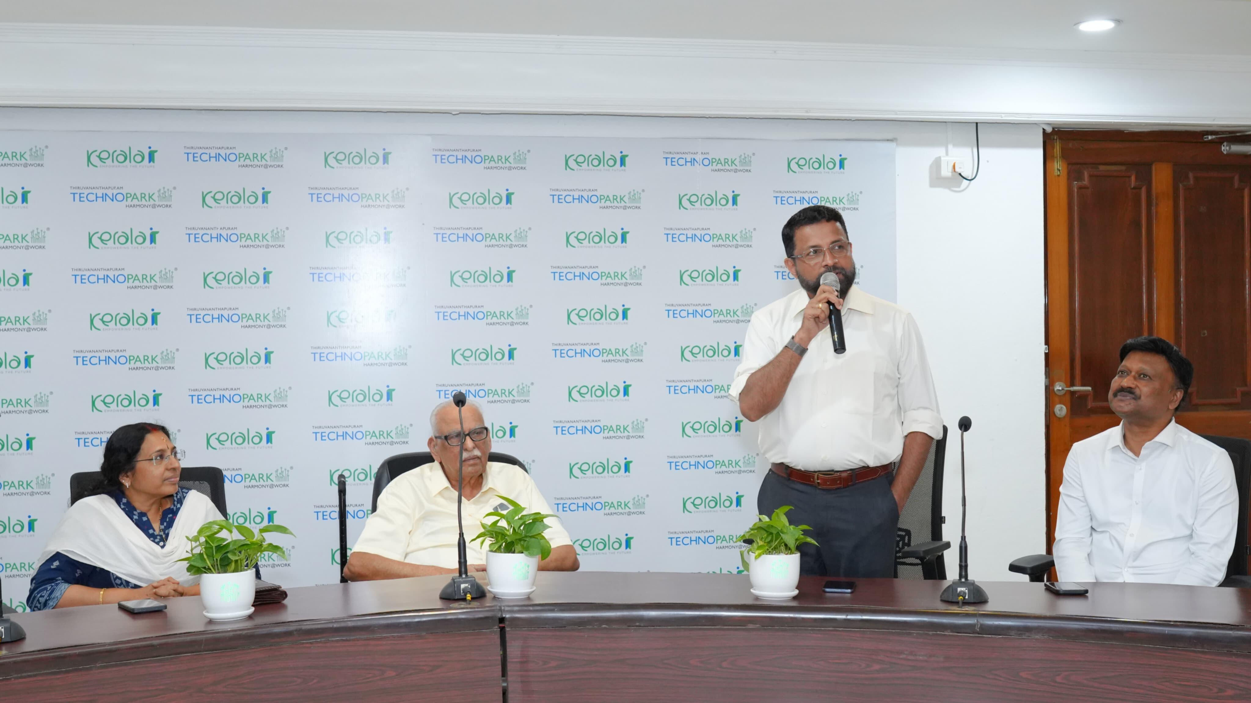 CEO Technopark acknowledging Shri Pillai's extraordinary contributions to Technopark.