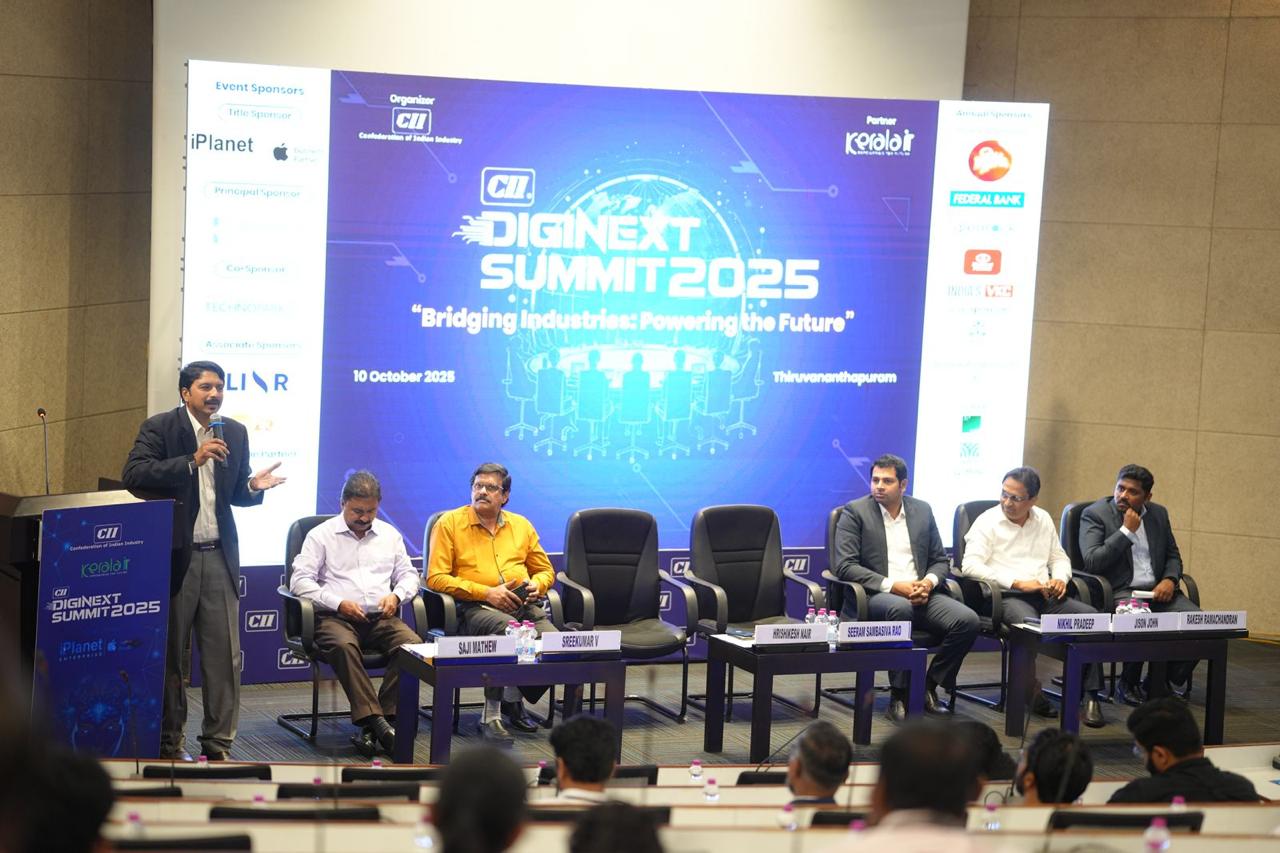 Mr. Hrishikesh Nair, President, COO, Board Director, IT Parks, World Trade Centers, addressing the gathering.