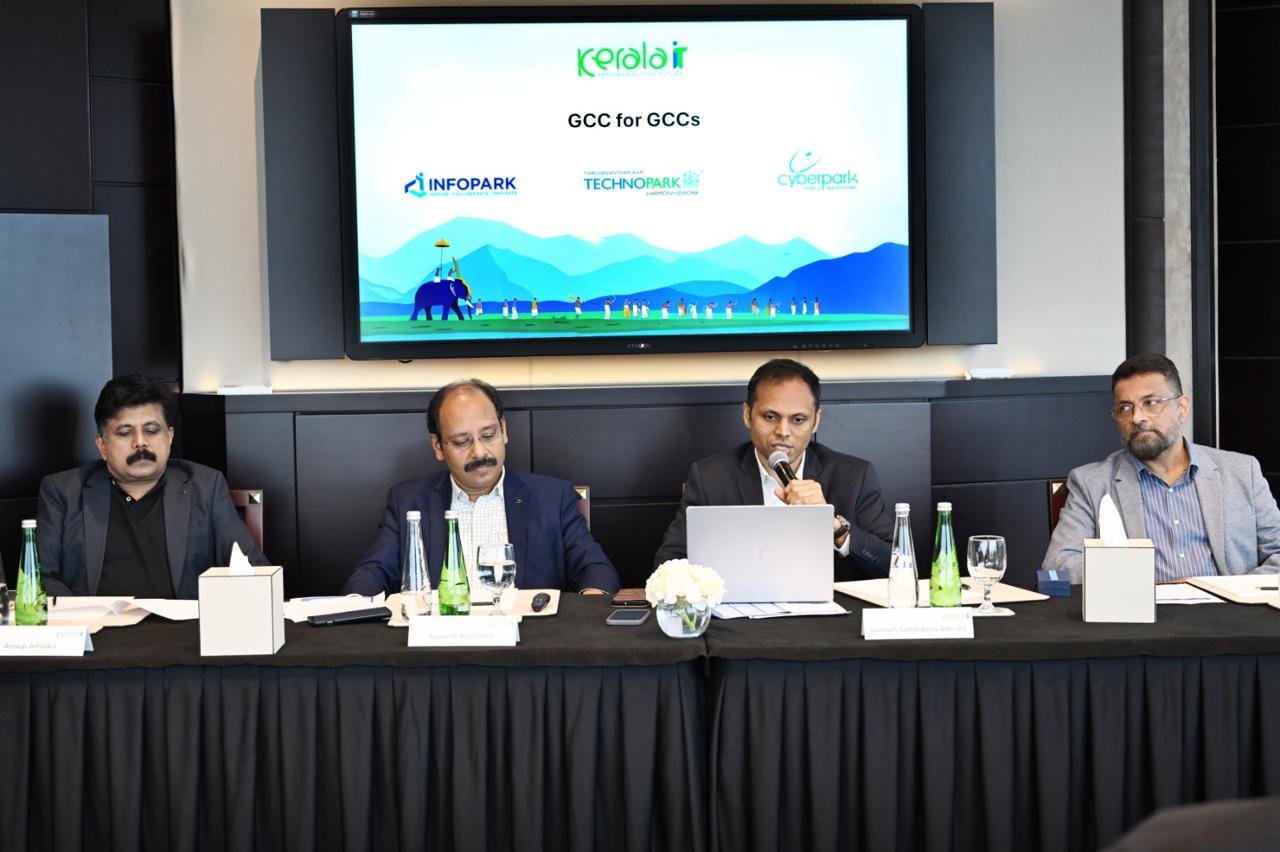 Mr. Seeram Sambasiva Rao, IAS, Special Secretary, Department of Electronics & Information Technology, Government of Kerala, speaking at the roundtable.