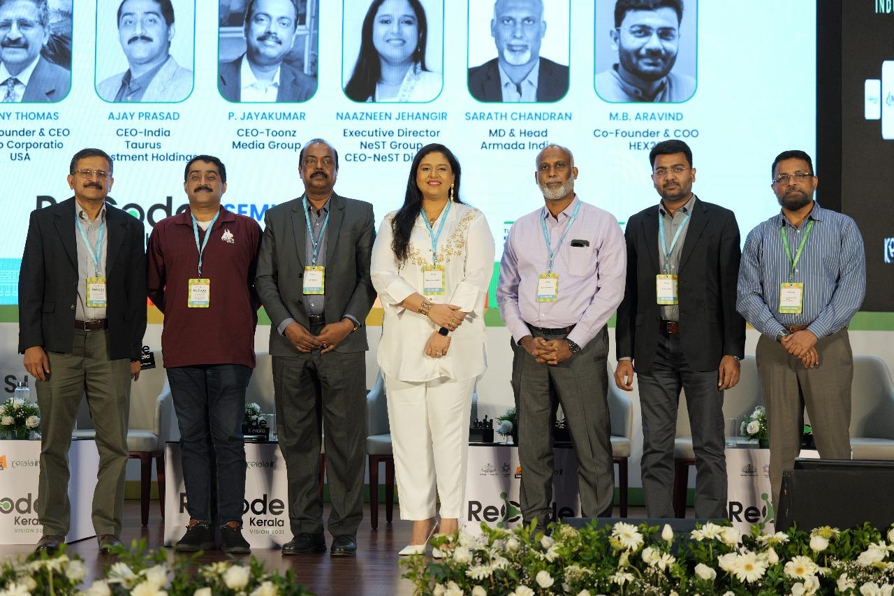 Col. Sanjeev S. N.(Retd.), CEO Technopark, Trivandrum and the speaker panel take the stage at ReCode Kerala to decode the trends and opportunities shaping the next decade.